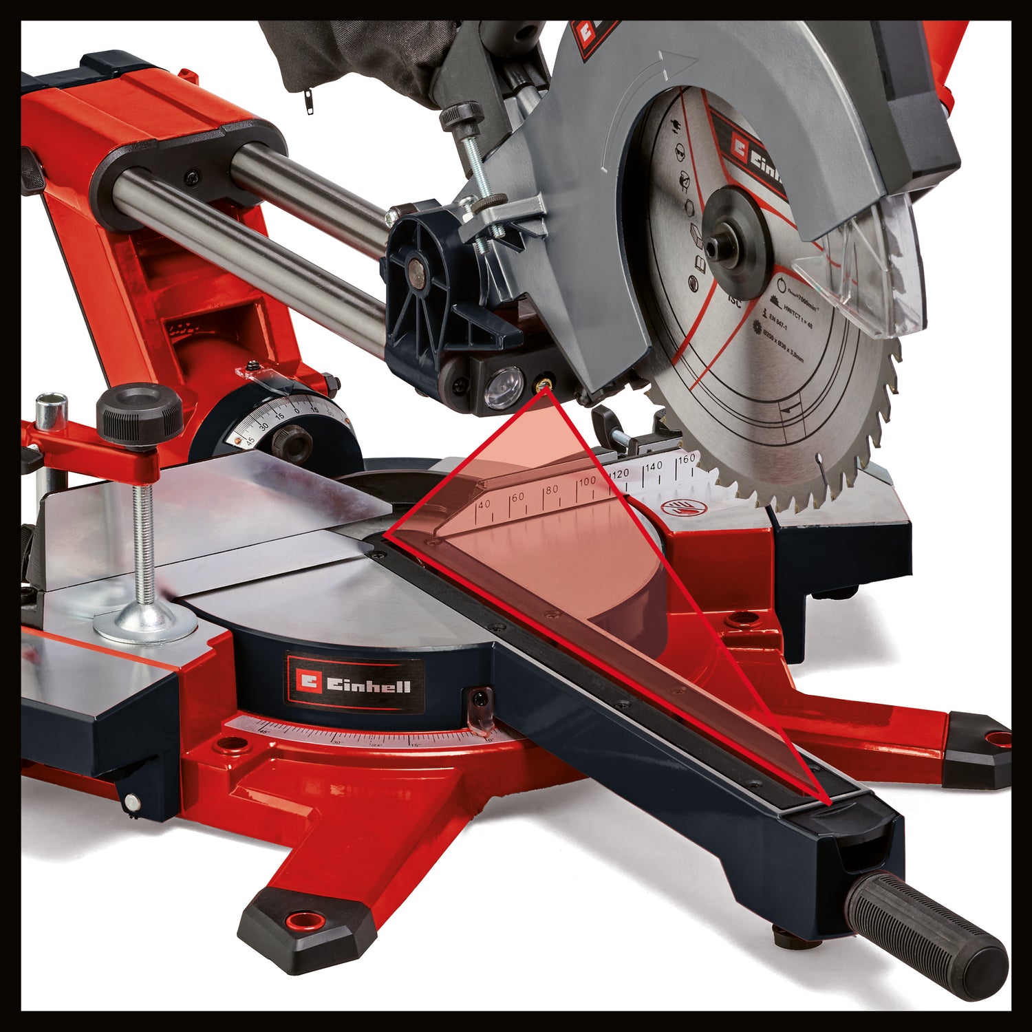 Einhell TE-SM 2534 körfűrész (1800W, 5100 1/perc, maximális vágási szélesség 340mm, maximális vágási magasság 90mm, lágyindítás, HM fűrészlappal együtt)