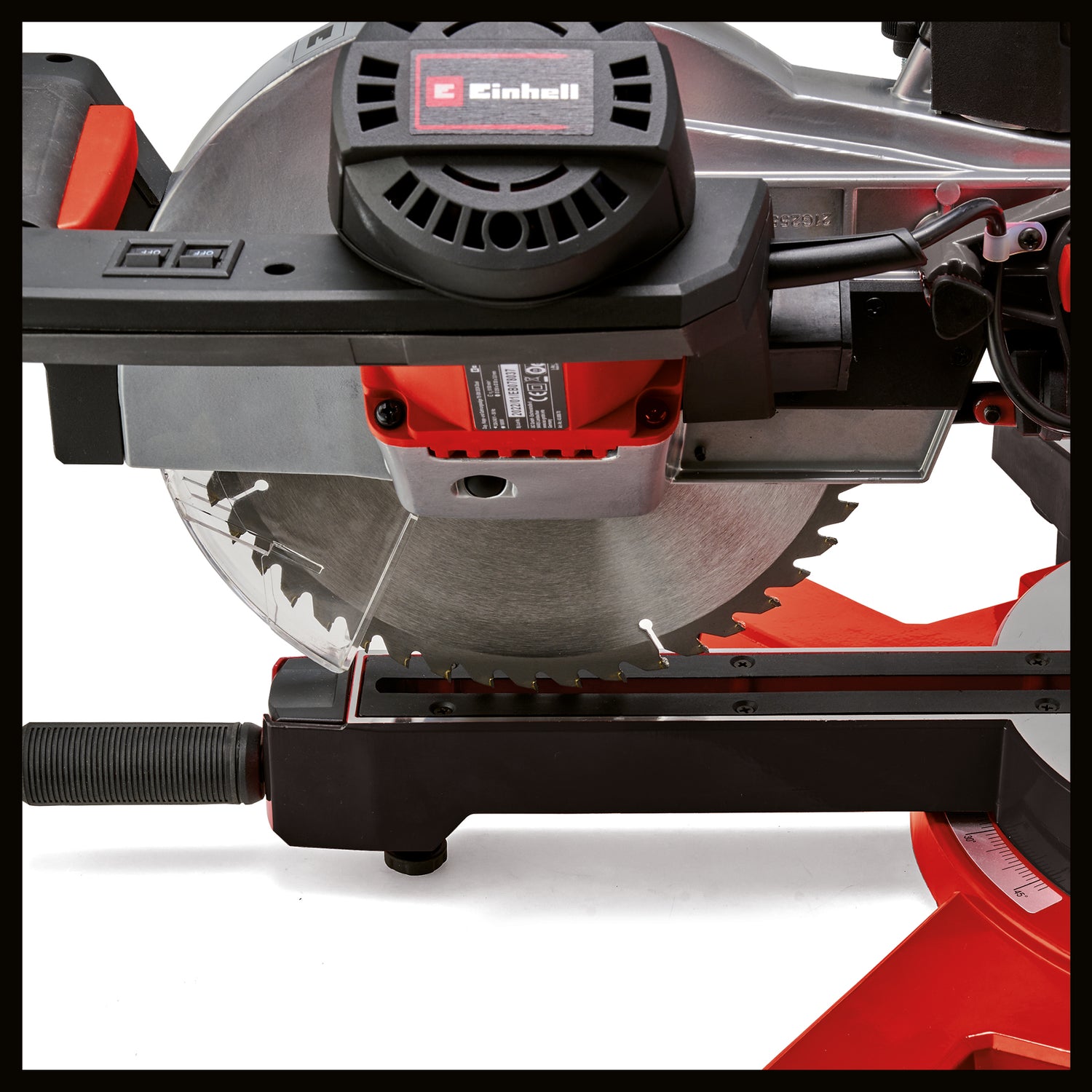 Einhell TE-SM 2534 körfűrész (1800W, 5100 1/perc, maximális vágási szélesség 340mm, maximális vágási magasság 90mm, lágyindítás, HM fűrészlappal együtt)