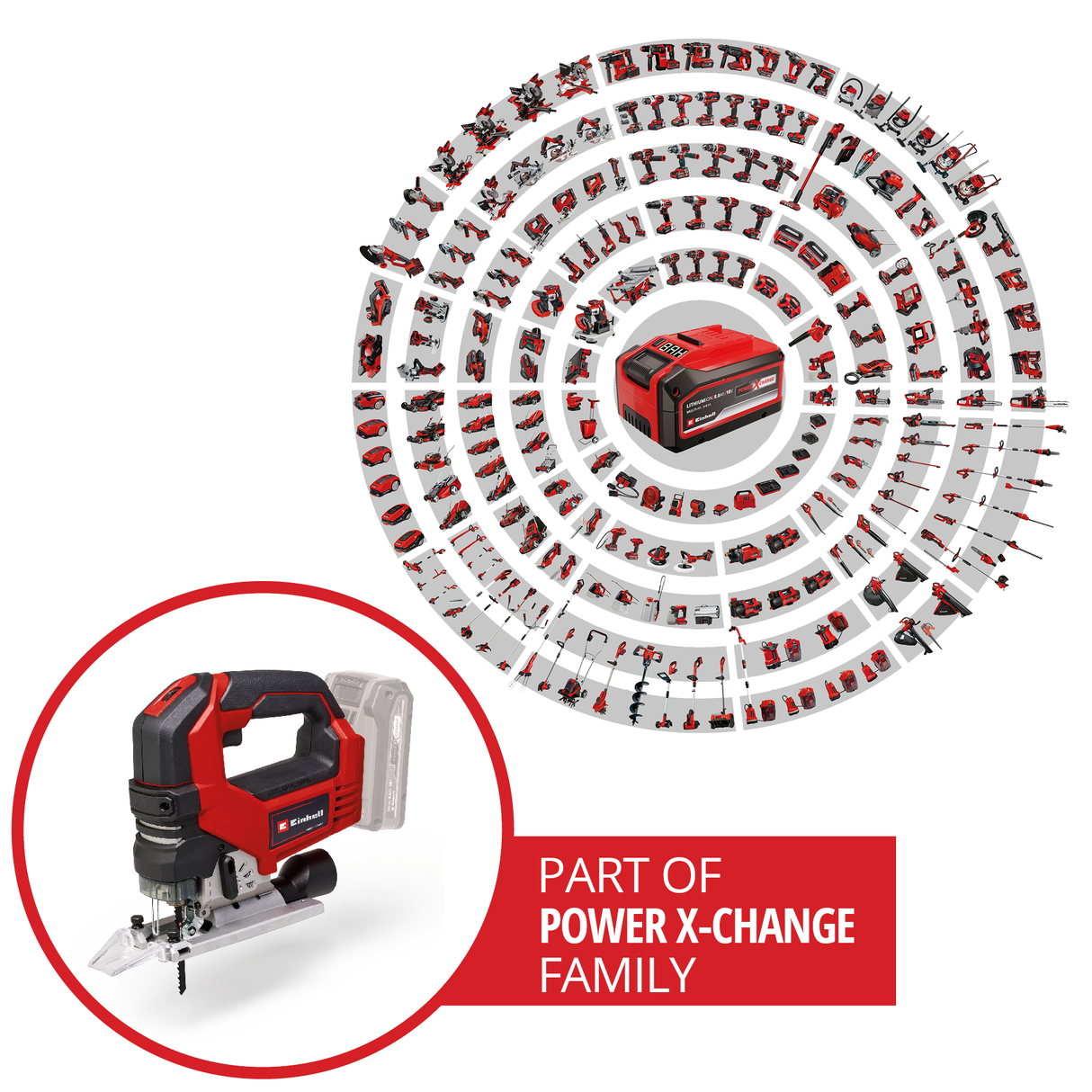 Einhell Professional TP-JS 18/135 Li BL Power X-Change akkus szúrófűrész (18 V, vágási mélység 135 mm fában, löketmagasság 26 mm, kefe nélküli motor, pengével együtt, akkumulátor nélkül)
