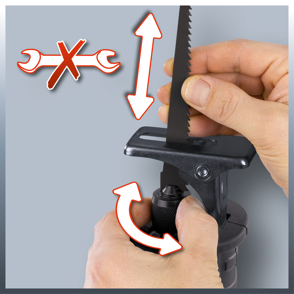 Fierastrau universal Einhell TC-AP 650 E, 650W, numar de curse 500-3.000 1/min, adancime de taiere 150mm, schimbare lama fara scule, set de 2 lame inclus