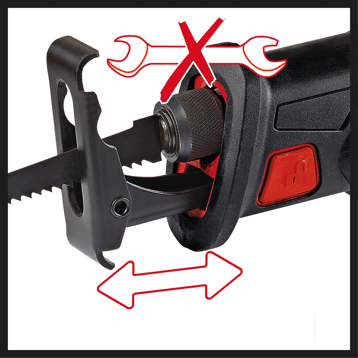 Einhell akkus orrfűrész TE-AP 18/22 Li-Solo, 18 V-os akkumulátorral, max. 2600 fordulat/perc, maximális vágási átmérő 100 mm, akkumulátor és töltő nélkül szállítjuk