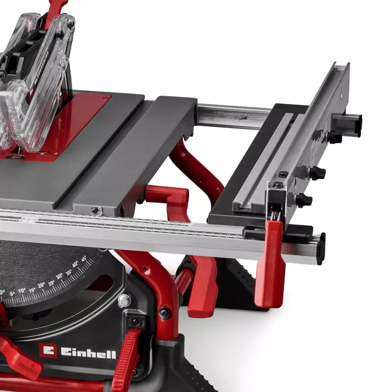 Fierastrau circular de masa fara fir Einhell TE-TS 36/10 T Li-Solo Power X-Change, 36 V, Ø 254 mm, inaltime de taiere 89 mm, taiere la 45°, inclusiv 1 x panza si impingator, fara baterie - imagine 11