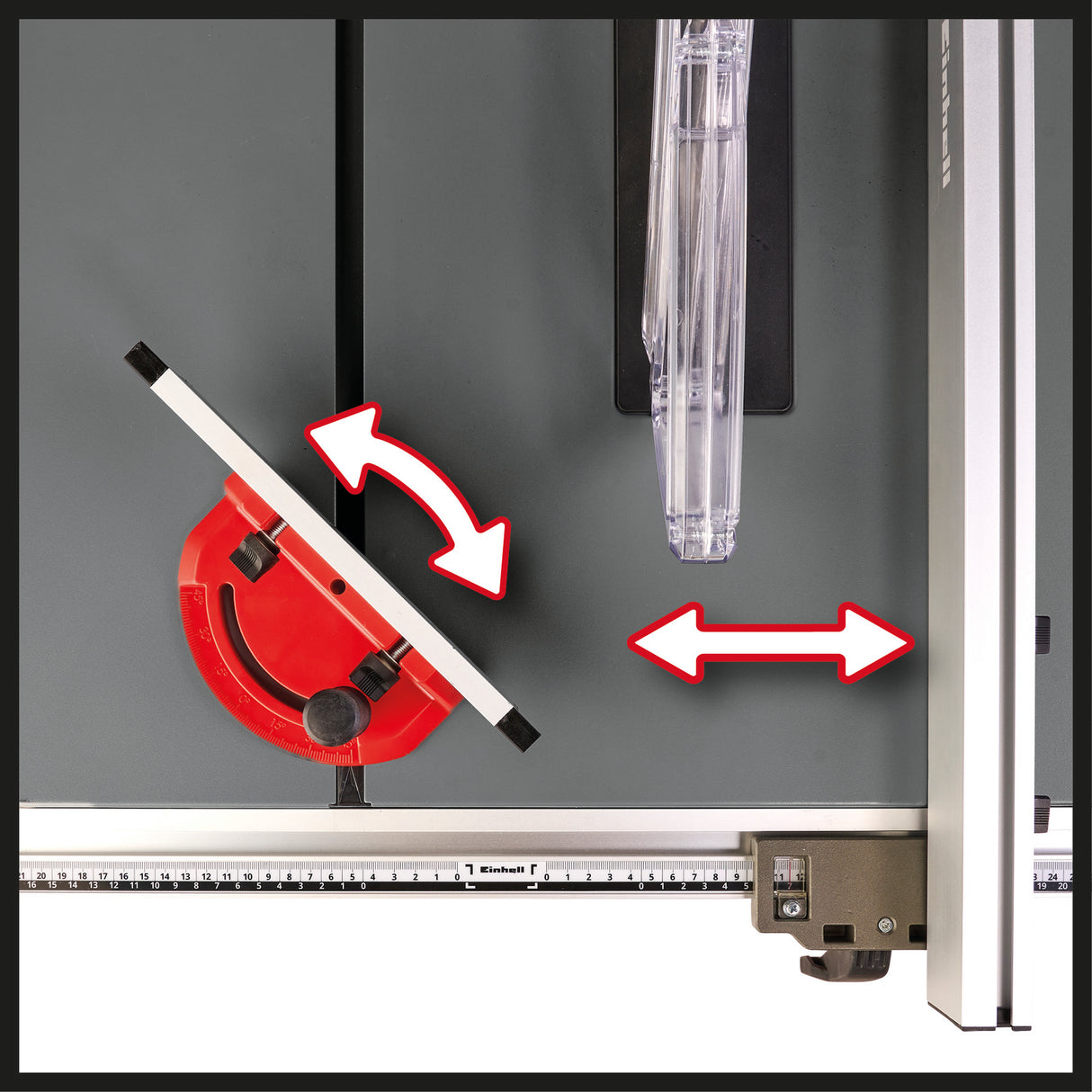 Fierastrau circular de banc Einhell TC-TS 254 eco, opritor paralel pentru taieri precise, opritor unghiular pentru taieri in unghi de 45°, carcasa si protectie pentru lama de Fierastrau cu racord pentru aspiratorul de rumegus