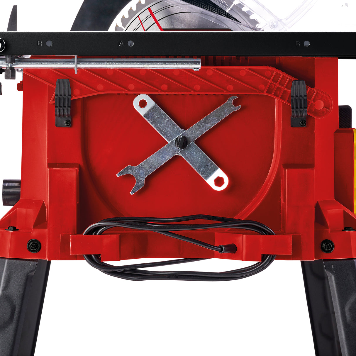 Einhell TC-TS 2225 U asztali körfűrész, 2200 W, vágási magasság 80 mm, fűrészlap Ø 254 mm, asztalhosszabbító, szögütköző, párhuzamos ütköző, tolórúd, alapkeret
