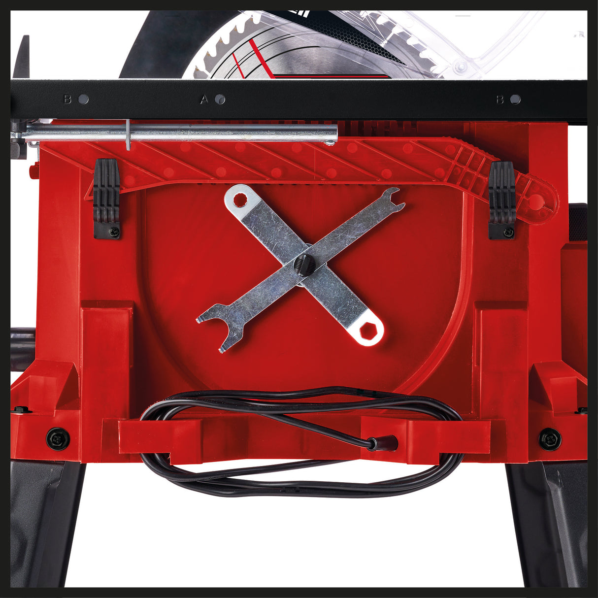 Einhell TC-TS 2225 U asztali körfűrész, 2200 W, vágási magasság 80 mm, fűrészlap Ø 254 mm, asztalhosszabbító, szögütköző, párhuzamos ütköző, tolórúd, alapkeret