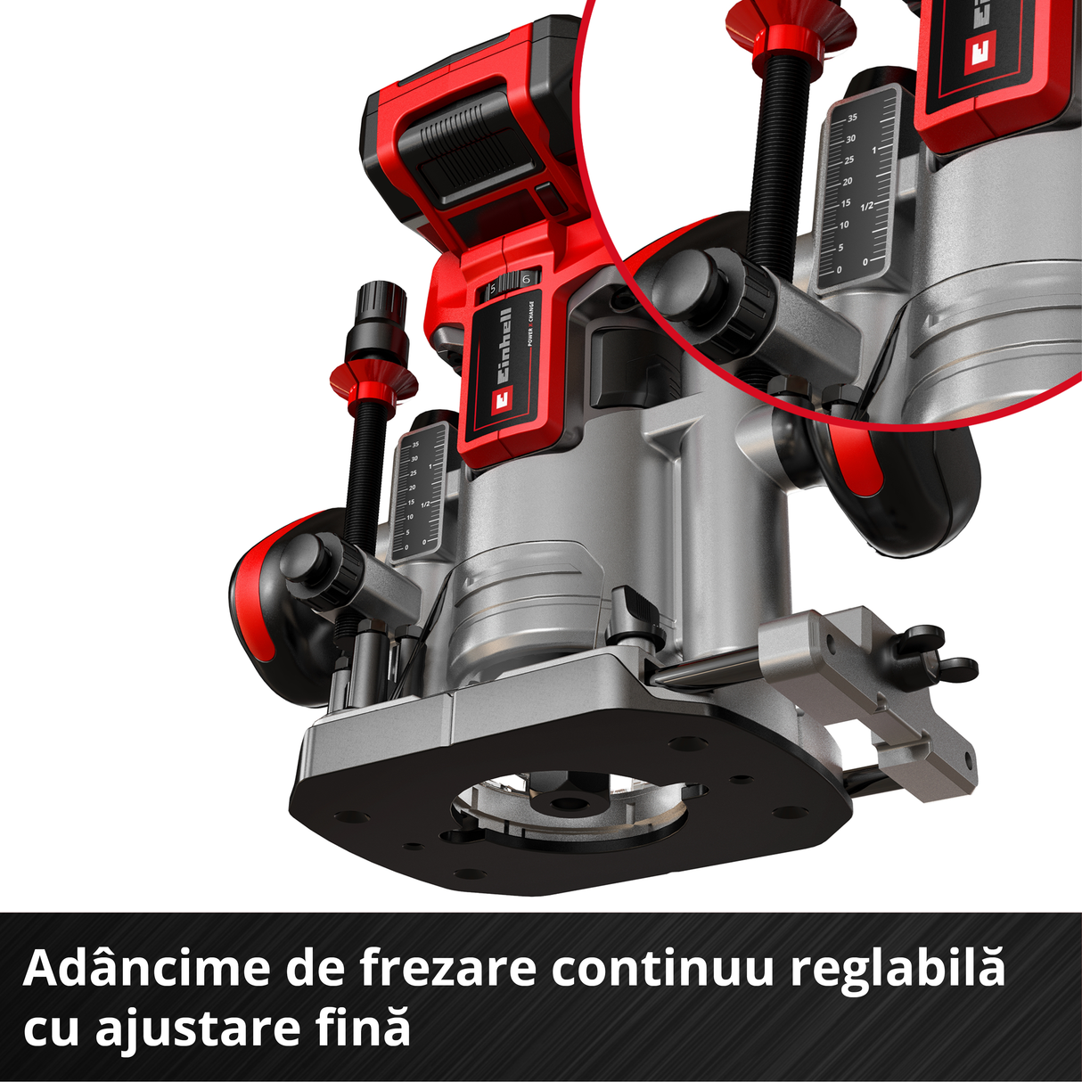 Freza multifuctionala pe acumulator Einhell Professional TP-RO 18 Set Li BL-Solo Power X-Change, 18 V, motor fara perii, reglare fina a adancimii de frezare, incl. accesorii + geanta, fara acumulator
