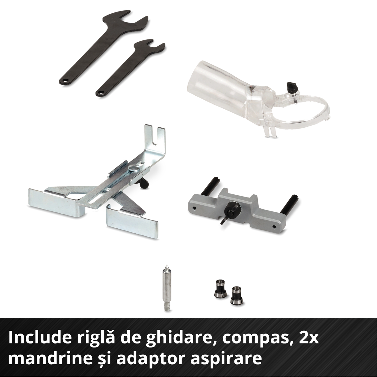 Freza electrica pe acumulator Einhell Professional TP-RO 18 Li BL-Solo Power X-Change (18 V, Li-ion, inaltime cursa 35 mm, motor fara perii, inclusiv ghidaj longitudinal, fara acumulator si fara incarcator