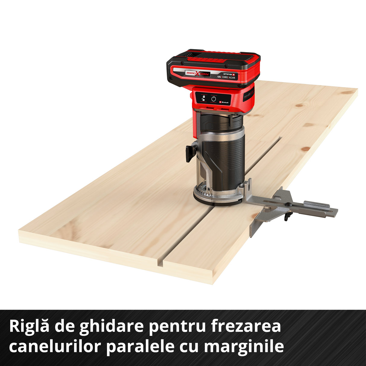 Masina de frezat pe acumulator Einhell Professional TP-ET 18 Li BL-Solo Power X-Change, 18V, Li-ion, inaltime cursa 40 mm, motor fara perii, livrare fara acumulator sau incarcator