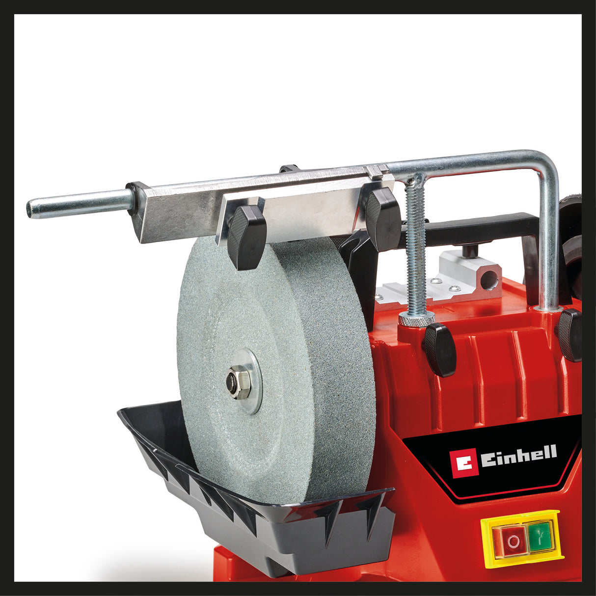 Slefuitor umed Einhell TC-WG 200, 125 W, rezervor de apa din inox, incl. piatra de slefuit, ghidaj unghiular, dispozitiv universal, disc de slefuit pentru piele, disc de slefuit umed