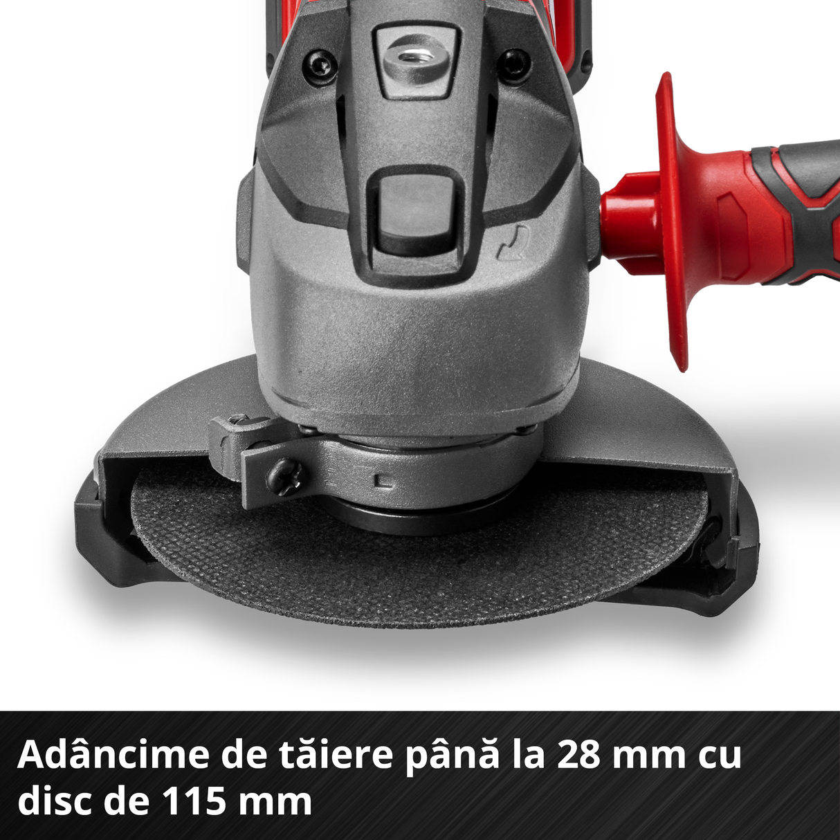Polizor unghiular pe acumulator Einhell TC-AG 18/115 Li-Solo Power X-Change , 18 V, diametru disc 115 mm, adancime de taiere 28 mm, pornire lina, fara disc de taiere, fara acumulator