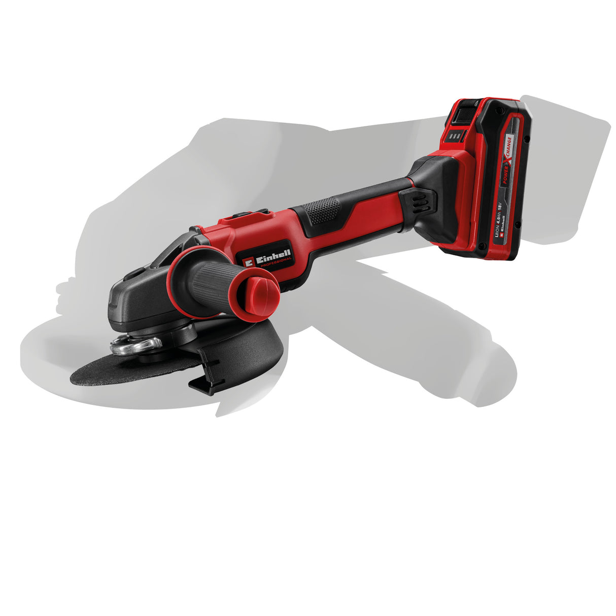 Einhell Professional AXXIO 18/150 Power X-Change akkus sarokcsiszoló, 18V, 700 W, szénkefe nélküli motor, lágyindítás, tárcsavédelem, túlterhelés-lekapcsolás, akkumulátor nélkül, vágókoronggal együtt