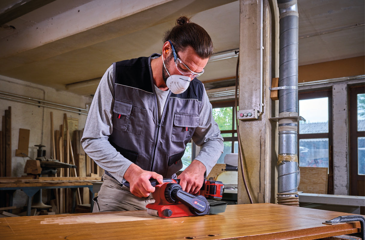 Slefuitor cu banda pe acumulator Einhell Professional TP-BS 18/457 Li BL-Solo Power X-Change, 18 V, Li-Ion, motor fara perii, incl. 3x banda abraziva P80 457x75 mm, fara acumulator si incarcator