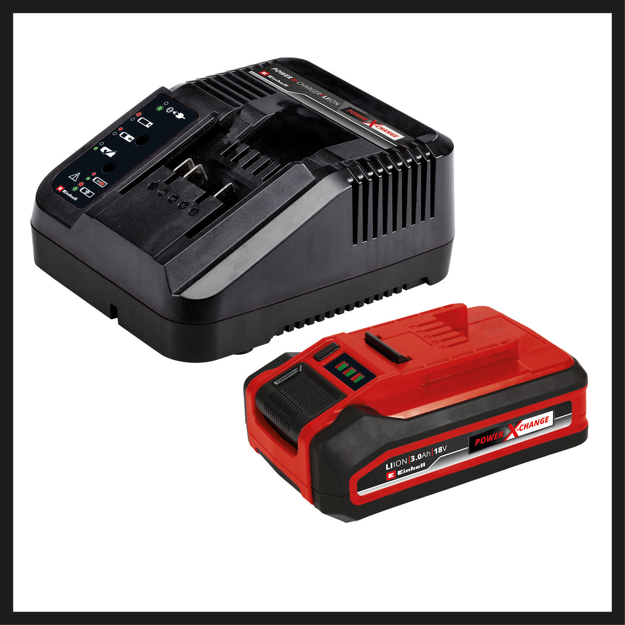 Drujbă fără fir Einhell GE-LC 18/25-1 Li Kit Power X-Change (18 V, lungime de tăiere 23 cm, viteză lanț 4,5 m/s, lubrifiere automată a lanțului, inclusiv 1 baterie 3,0 Ah + încărcător)