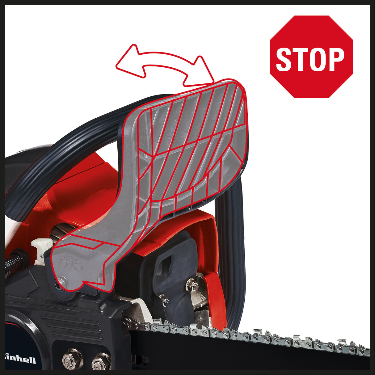 Drujba pe benzina Einhell GC-PC 1335/1 I, sina si lant de taiere OREGON de inalta calitate, soc si amorsare automate, aprindere digitala, functie antivibratii, protectie la recul