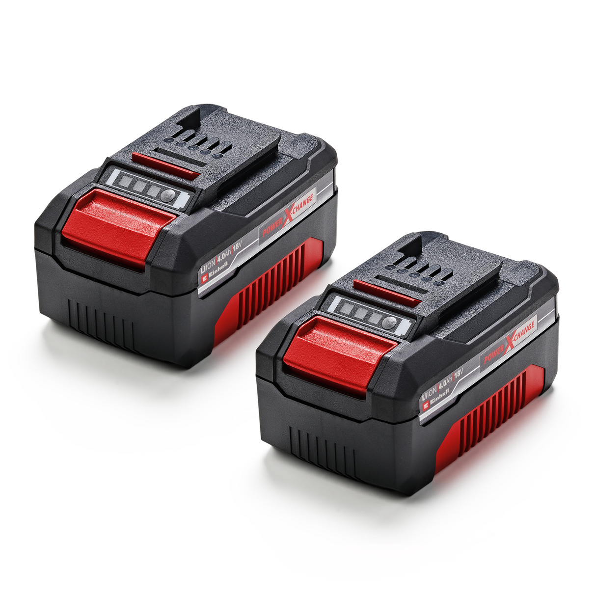 2 darabos Einhell PXC Twinpack 4.0 Ah Power X-Change akkumulátorkészlet, Li-ion, 18 V, 2 x 4.0 Ah, minden PXC készülékhez alkalmas, proaktív akkumulátorkezelés, helyzethez igazított töltési ciklusok