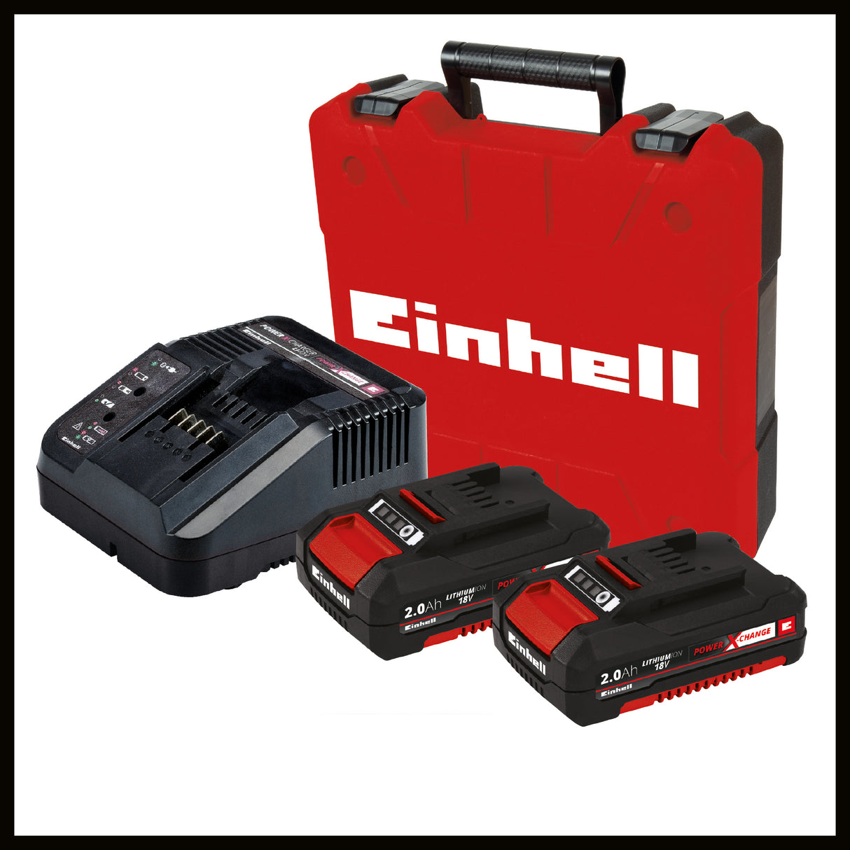 Einhell Professional TE-CD 18/50 Li-i BL Kit Power X-Change akkus ütvefúró-csavarozó, 18 V, szénkefe nélküli motor, két 2.0 Ah PXC újratölthető akkumulátorral és töltővel, S35 E-Box