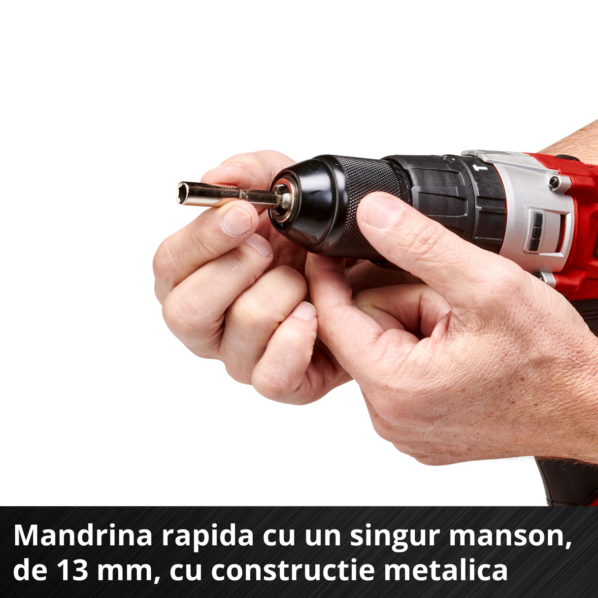 Einhell akkus ütvefúró-csavarozó TE-CD 18/2 Li-i +64, 2x2.0 Ah Power X-Change, Li-ion, 18 V, 44 Nm, 2 sebességes hajtómű, 2.0 Ah akkumulátorral, gyorstöltővel és 64 darabos tartozékkészlettel