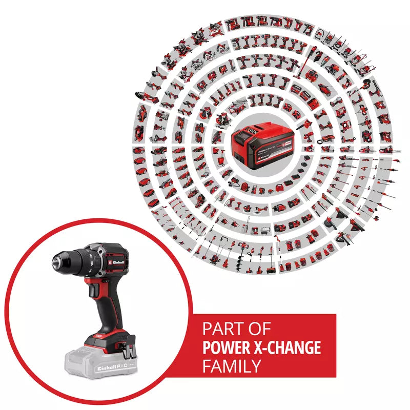 Masina de gaurit cu percutie pe acumulator Einhell Professional TP-CD 18/70-C Li-i BL - Solo Power X-Change,18 V, brushless, 70 Nm, anti-kickback, mandrina 13 mm, 2 viteze, fara baterie - imagine 2