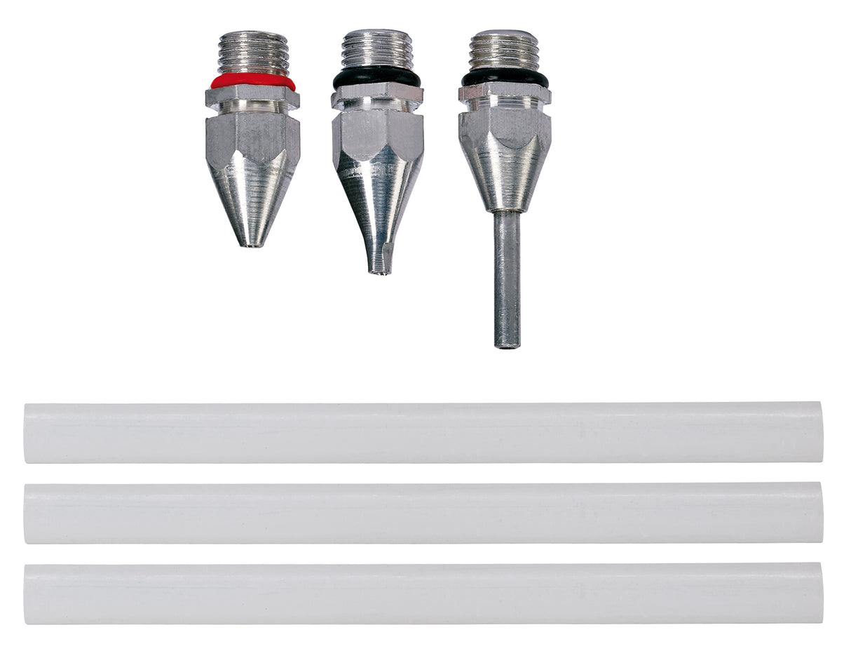 Pistol de lipit la cald Einhell TC-GG 30, alimentare mecanica, fereastra, bara de sustinere, incl. duza standard, duza plata si duza extensie, 3 batoane de lipit