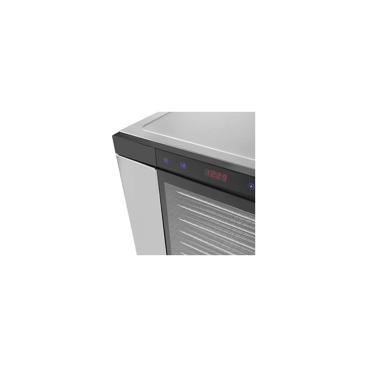 Deshidrator alimente Hendi Profi Line, 550 W, 6 tavi inox, temperatura reglabila 35-75 C, Gri, timer, panou de control digital