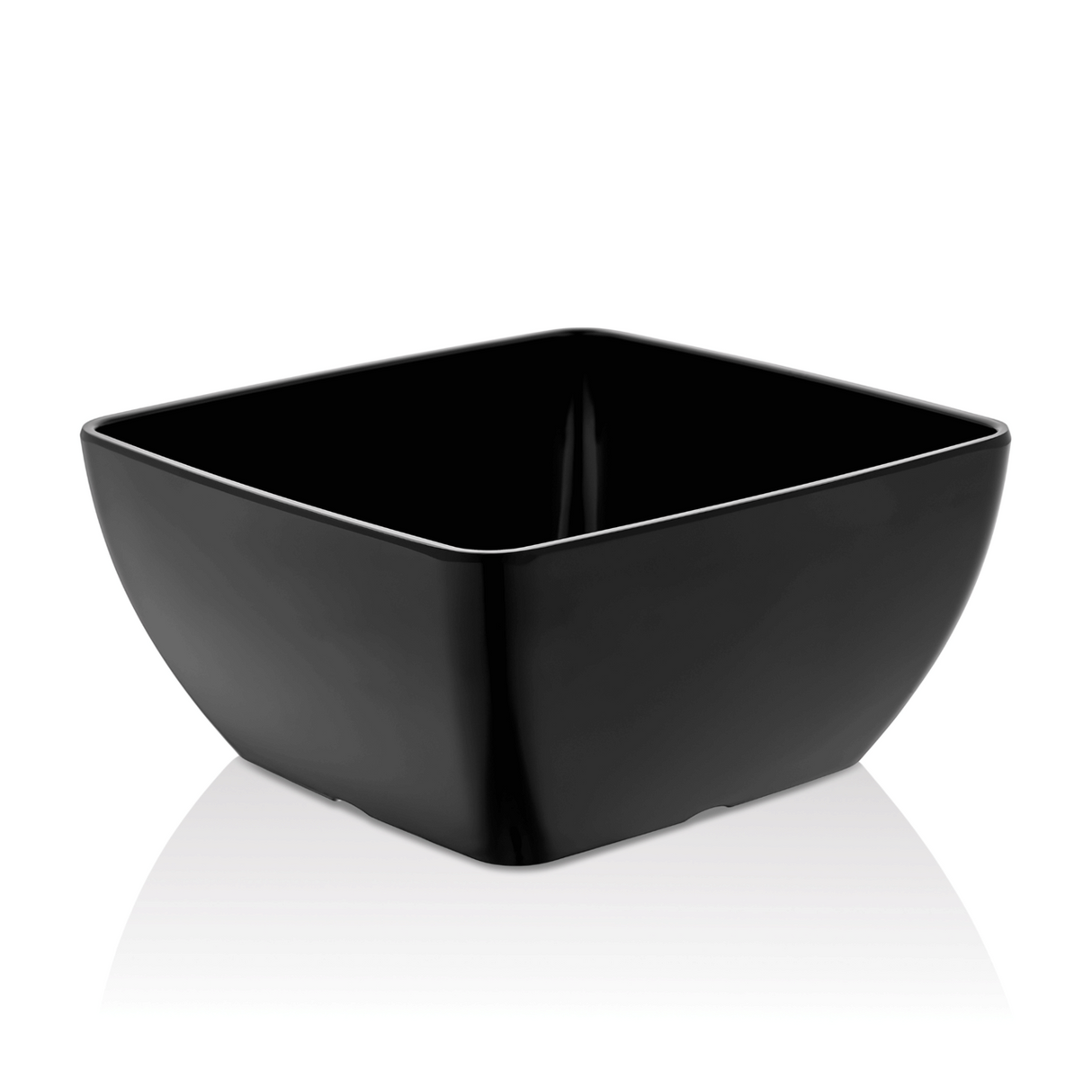 Bol pătrat din melamină negru, 190x190x(h)90 mm