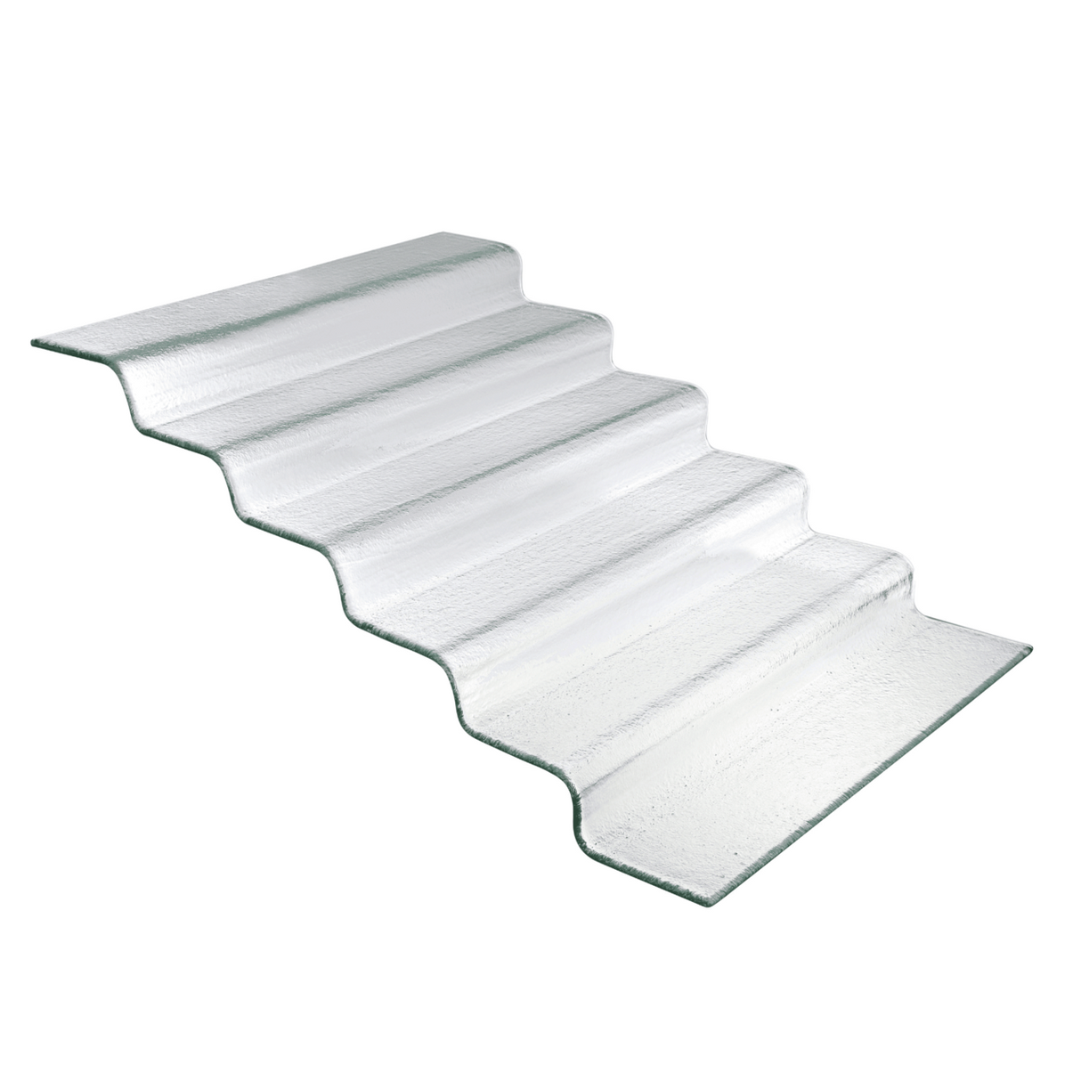 Scara bufet din sticla transparenta Vetro in sase trepte, 600x455x(H)240mm