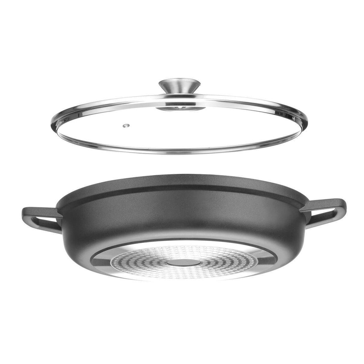 Oala cu strat antiaderent, aluminiu turnat, cu capac, 4,3L, 425x332x(H)70mm