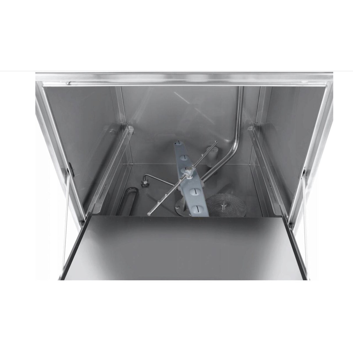 Masina profesionala de spalat vase K 50 cu pompa de detergent 50 x 50 control electromecanic 400 W Hendi Inox 570x600(+370)x(H)830 mm