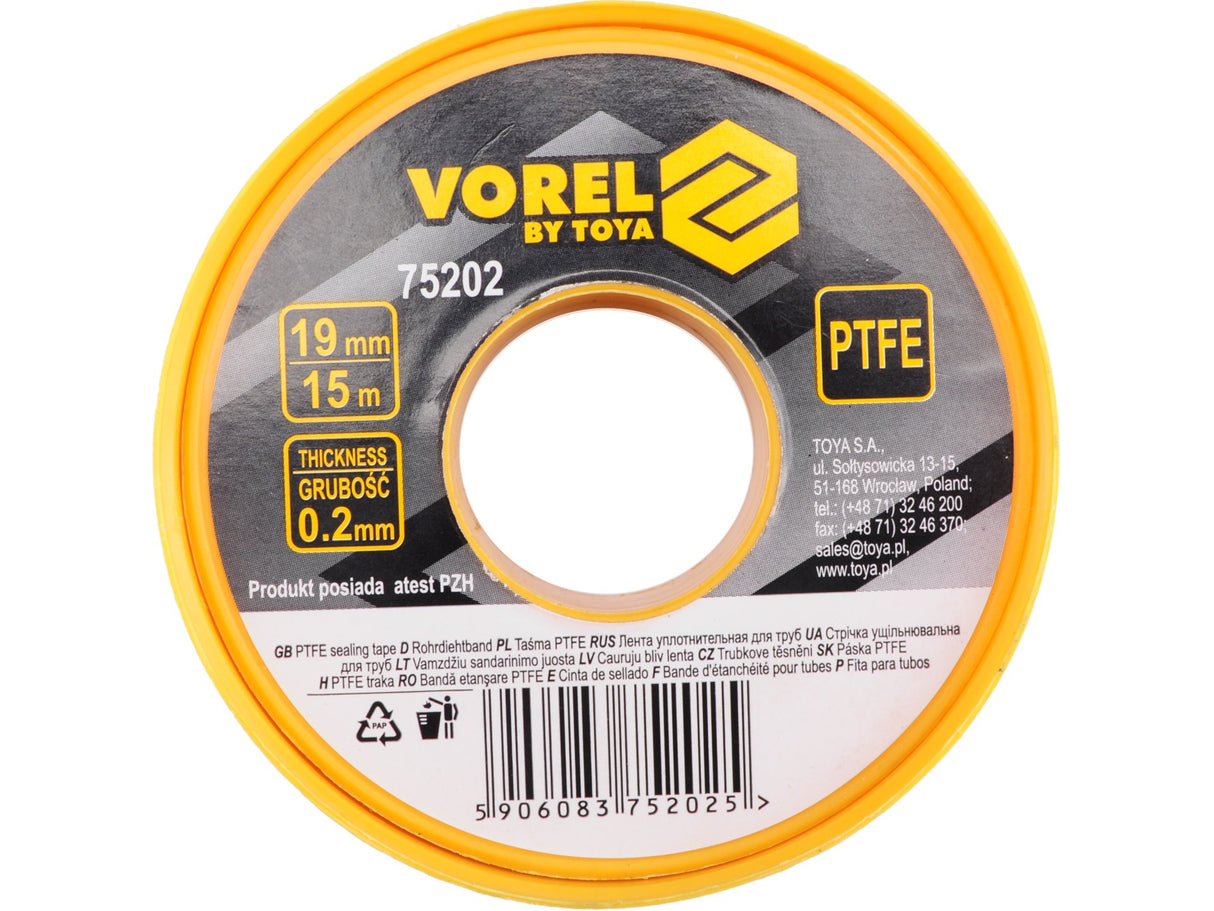 BANDA PTFE, 19MMX0,02MMX15M VOREL 75202