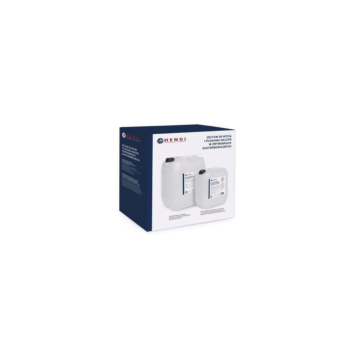 Set detergent pentru masina de spalat vase, Hendi, detergent spalare 10 litri, solutie clatire 5 litri