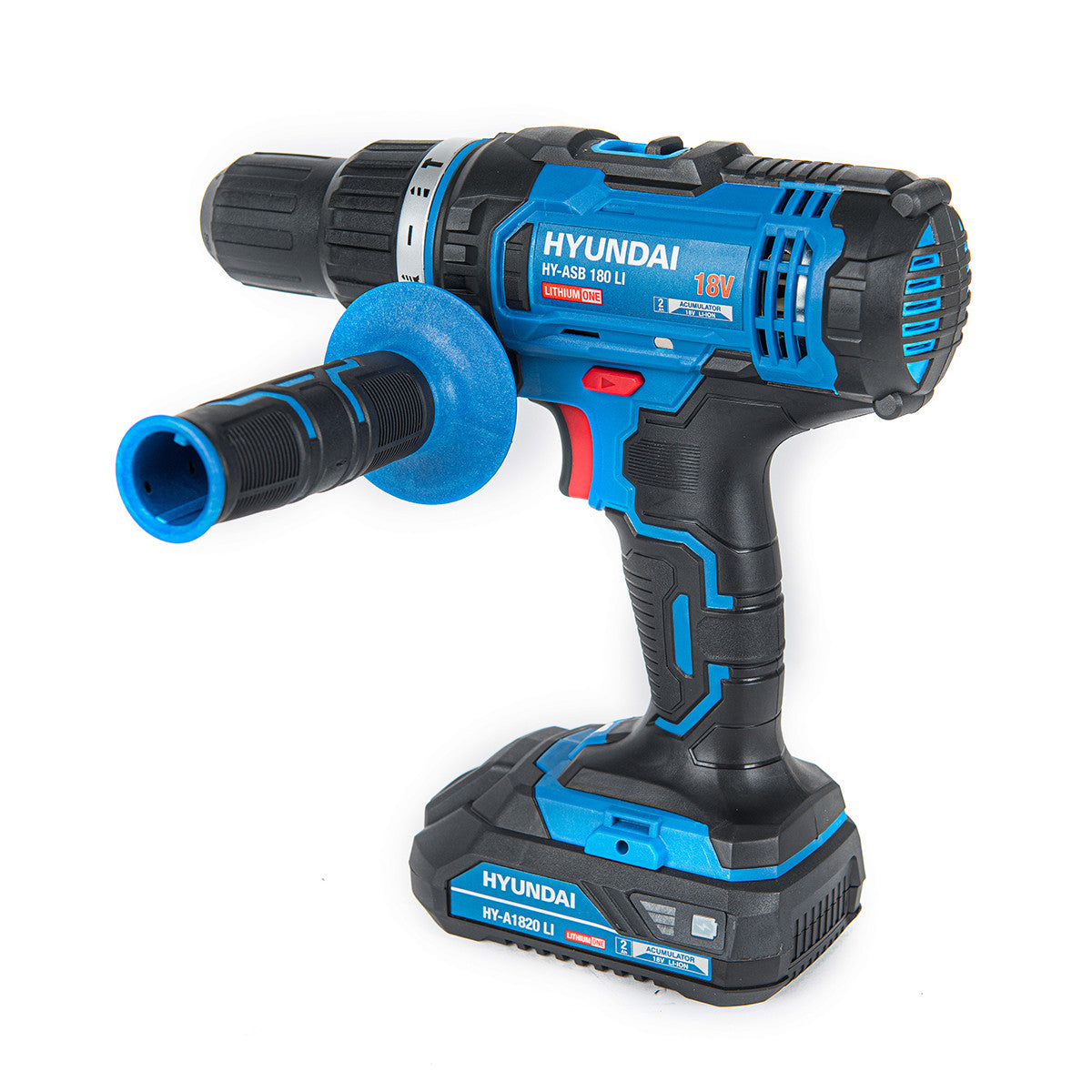 Masina de gaurit cu percutie/insurubat cu acumulator Hyundai HY-ASB 180 LI , 1 acumulator 2.0Ah 20 V LI-ION