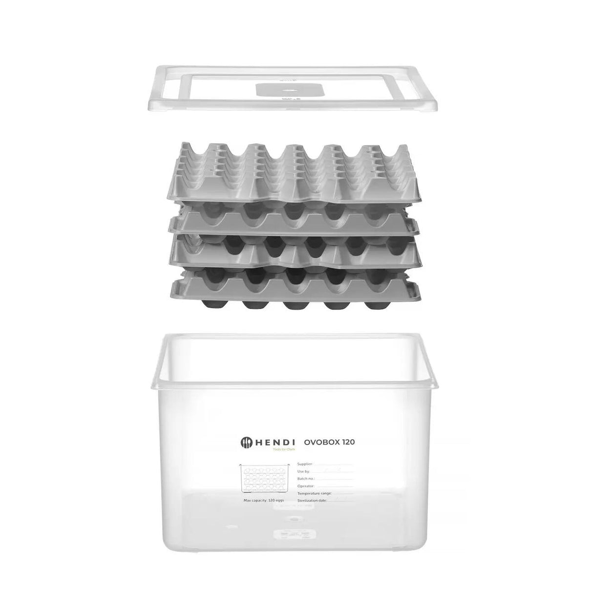 OVOBOX 120 HENDI - recipient oua GN2/3 + 8 tavi pentru oua, 18L, 355x325x(H)200mm