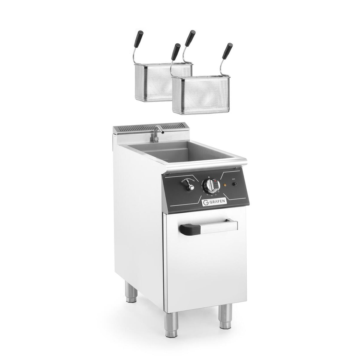 Masina de fiert paste cu spatiu de depozitare, 6kw, 400V,400x700x(H)850+90 mm