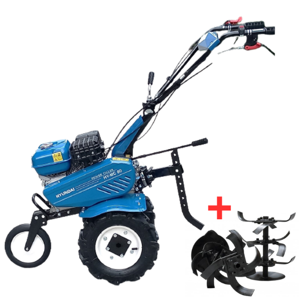 Motocultor Hyundai HY-MC80 , 7CP, Transmisie prin curea , Latime 80 cm , Adancime 10-30 cm , Motor termic 4T