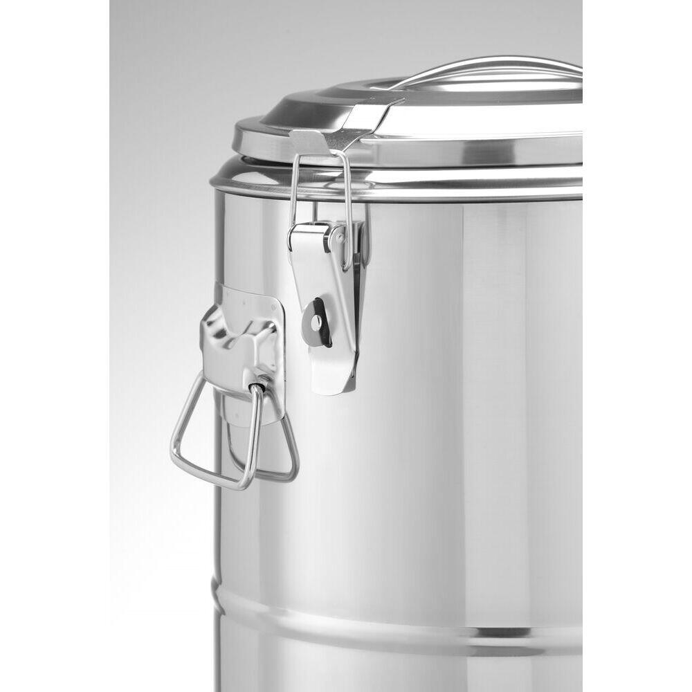 Container transport alimente, HENDI, 19L, inox, V, Ø350x(H)400mm