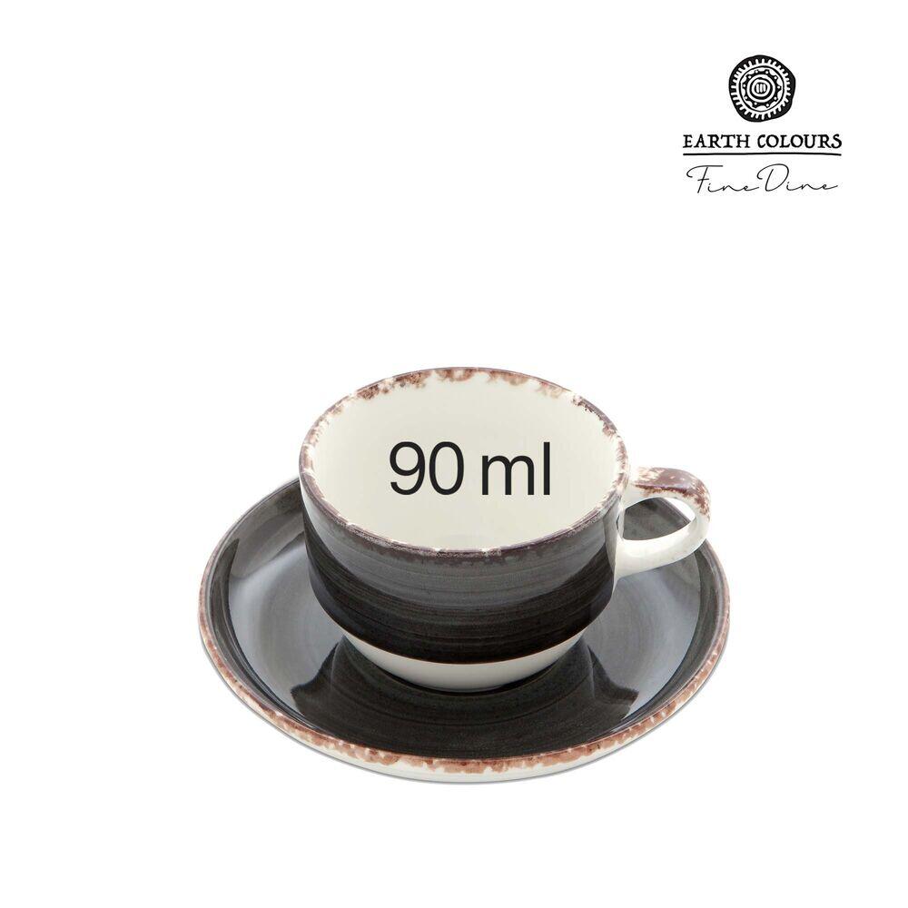 Ceasca si farfurie Onyx, 90 ml