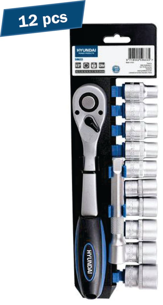 Set 12 chei clichet tubulare 1/2 HYUNDAI HY-59633