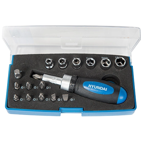 Trusă chei clichet cu biti si tubulare 17 BUC HY-40215