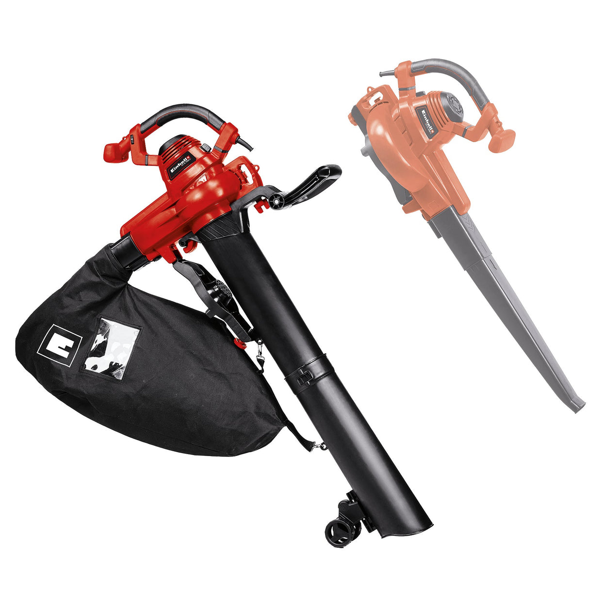 Aspirator electric pentru frunze Einhell GC - EL 3000 E (3.000 W, functie de aspirare/suflare, maner suplimentar reglabil, sac de colectare de 45 L, debit de aer de suflare 300 km/h, putere maxima de aspirare 840 m³/h Einhell - scule electrice si unelte profesionale - BricoMart