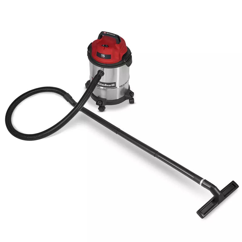 Aspirator umed-uscat Einhell TC-VC 1540 S, 900 W, capacitate de aspirare 180 mbar, role din otel inoxidabil de 15 L, suport pentru accesorii, inclusiv diverse filtre si duze - imagine 10