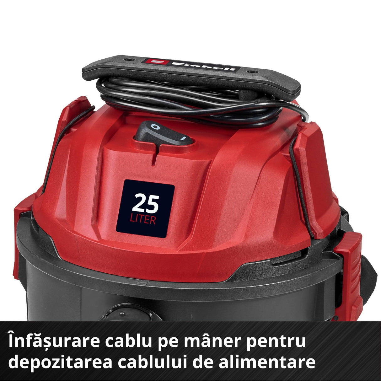 Aspirator umed - uscat Einhell TC - VC 2555 - cablu 3 m, maner transport, 850 W, 25 l BricoMart - scule electrice si unelte profesionale - BricoMart