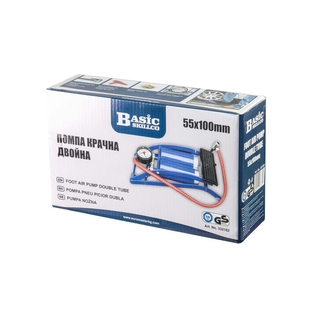 BASIC Pompa picior dubla 1900cm3 BS Manometru Basic - scule electrice si unelte profesionale - BricoMart