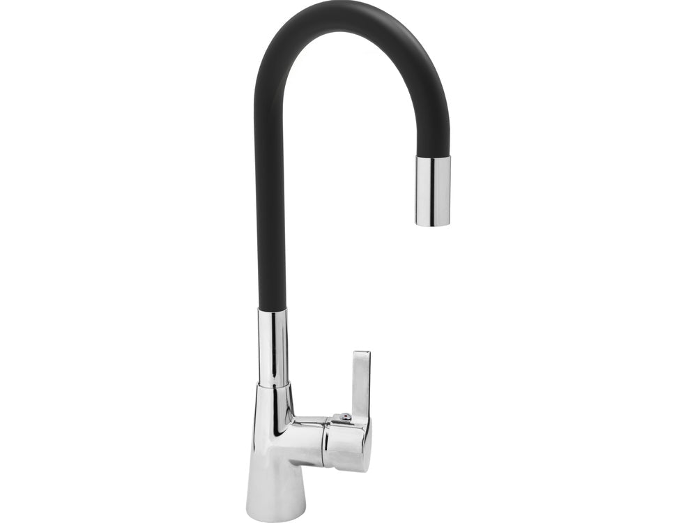BATERIE DE BUCATARIE CU FURTUN FLEXIBIL, NEGRU Fala 75705 - Baterii pentru chiuvete, 15 cm, ergonomic, inox Fala - scule electrice si unelte profesionale - BricoMart