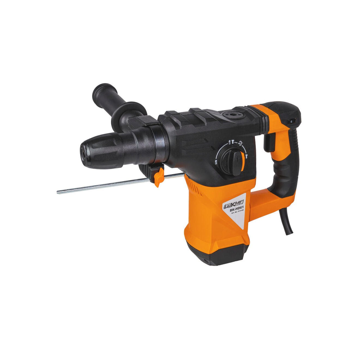BAUKRAFT Ciocan rotopercutor 1500W 4,8kg 32mm SDS - plus 5J BK - HD61 Rotopercutorul are un motor de 1500 W care oferă performanță și eficiență ridicată atunci când se lucrează cu o varietat Baukraft - scule electrice si unelte profesionale - BricoMart