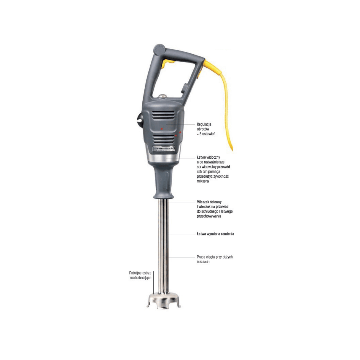 Blender cu imersie HMI018-CE BigRig™ 930x216 mm, Hamilton Beach Commercial