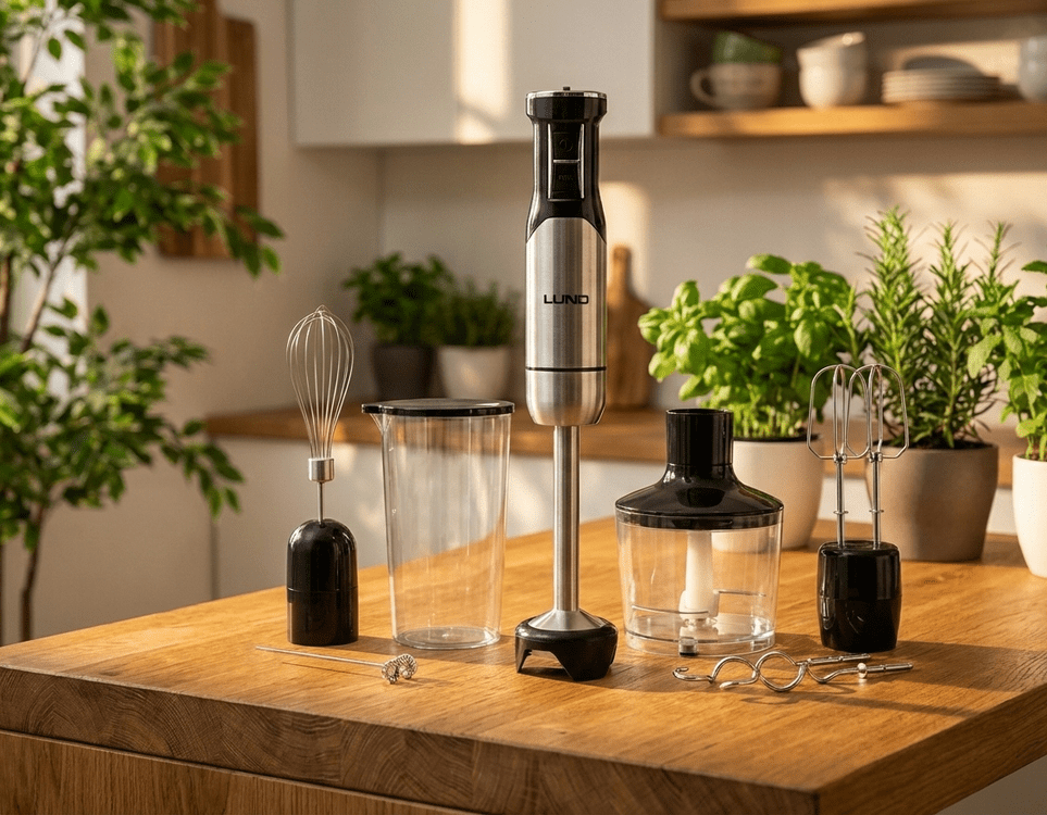 BLENDER DE MÂNĂ Lund 67693 , 1000W 6 ÎN 1 , 1000 W , 12 viteze , turbo Lund - scule electrice si unelte profesionale - BricoMart