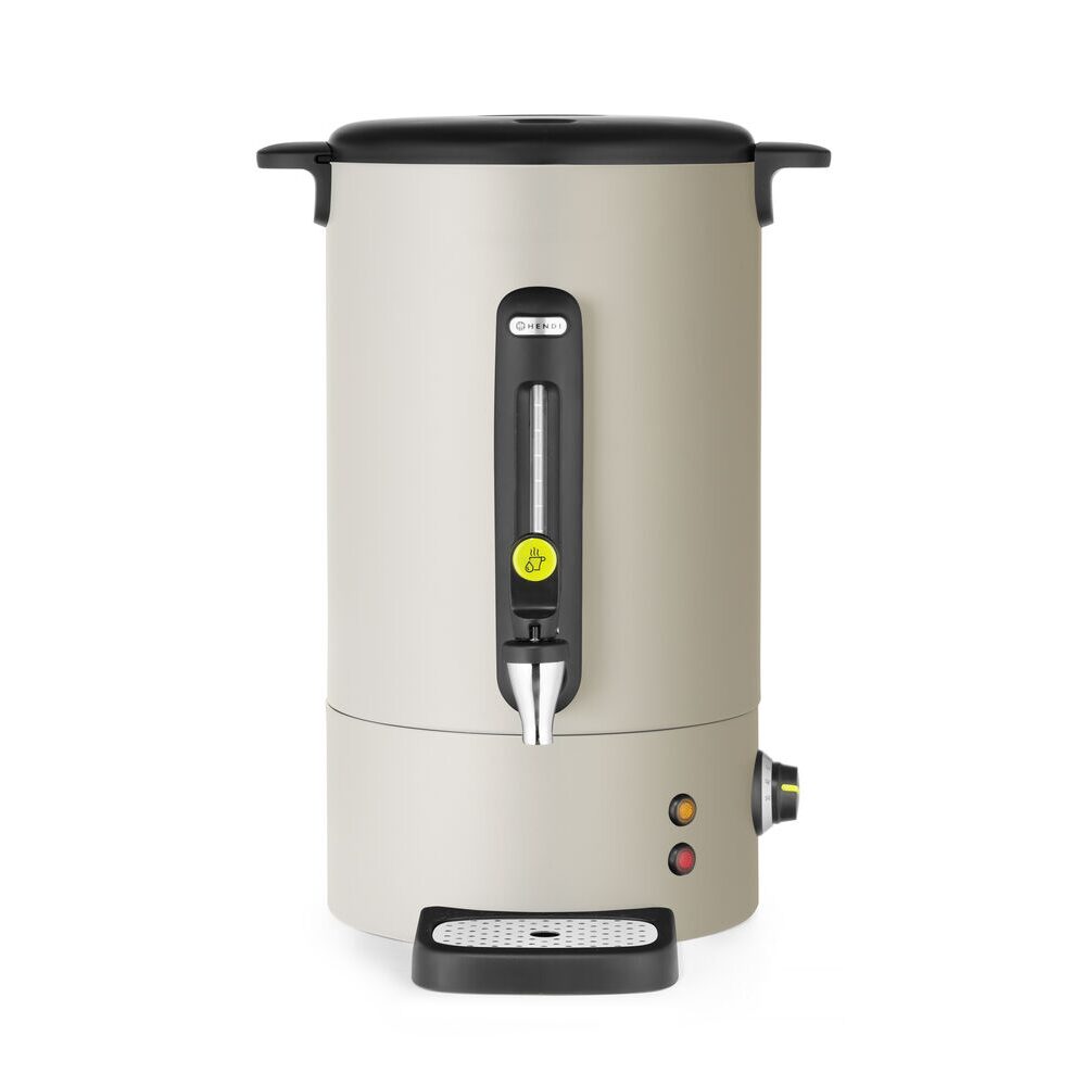 Boiler pentru bauturi calde alb mat 16 l, HENDI Uniq, Design de Bronwasser, 220-240V/1650W, 357x380x(H)502mm