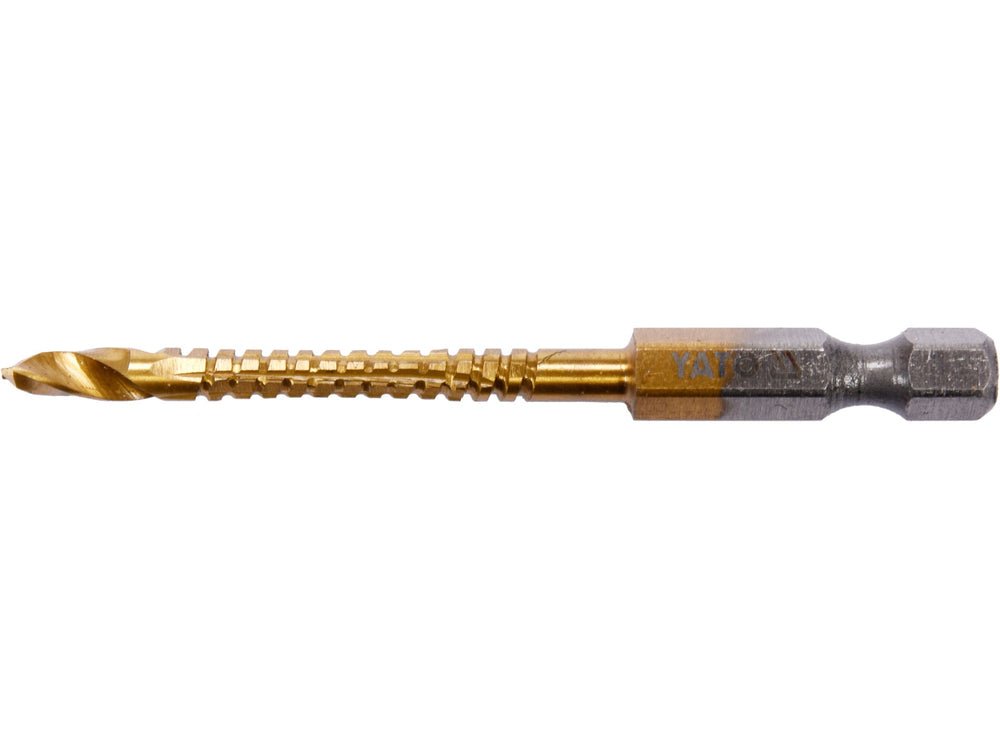 BURGHIU FREZA PRINDERE HEXAGONALA 4,0MM HSS - TIN Yato YT - 44821 - Burghie fierastrau, 4 mm, 6,3 mm, rezistent Yato - scule electrice si unelte profesionale - BricoMart