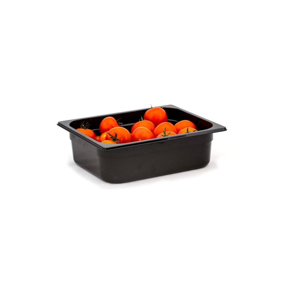 Tava profesionala Gastronorm 1/2 policarbonat negru - 12.5L 325x265x(H)200mm Hendi rezistent la temperatura -40? to 110?C