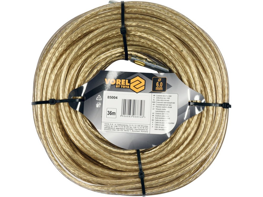 CABLU OTEL CU PROTECTIE, PENTRU SIGILIU, 6MM, 36M Vorel 85004 Vorel - scule electrice si unelte profesionale - BricoMart